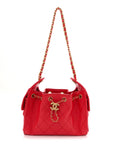 Caviar Quilted Mini CHNL 25 Handbag Red