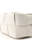 Lambskin Maxi Intrecciato Small Brick Cassette Bag White