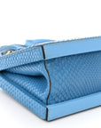 Snakeskin Small Postal Bag Sky Blue