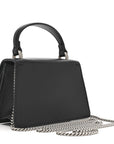 Dollar Calfskin Crystal Mini Dionysus Top Handle Bag Black Crystal