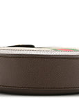 GG Supreme Monogram Web Mini Ophidia Round Shoulder Bag Brown