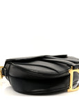 Grained Calfskin Mini Saddle Bag Black