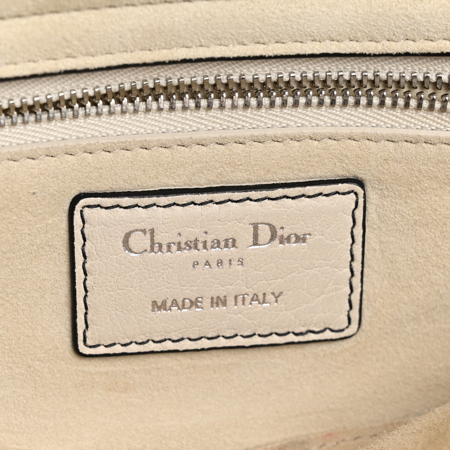 Canyon Grained Lambskin Large Lady D1OR Off White