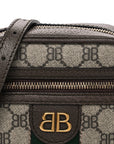 X BLNCG BB Supreme Monogram Web Mini Ophidia Messenger Beige New Acero