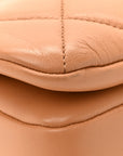 Lambskin Quilted Medium Trendy CC Flap Dual Handle Bag Camel
