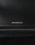 Arena Lambskin Medium Hourglass X Le Cagole Top Handle Bag Black