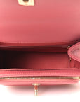 Caviar Quilted Small Business Affinity Flap Pink
