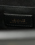 Grainy Calfskin Large Virtus Top Handle Tote Black