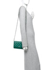 Caviar Quilted Wallet On Chain WOC Green