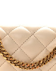 Nappa Quilted Small Medusa Chain Crossbody White