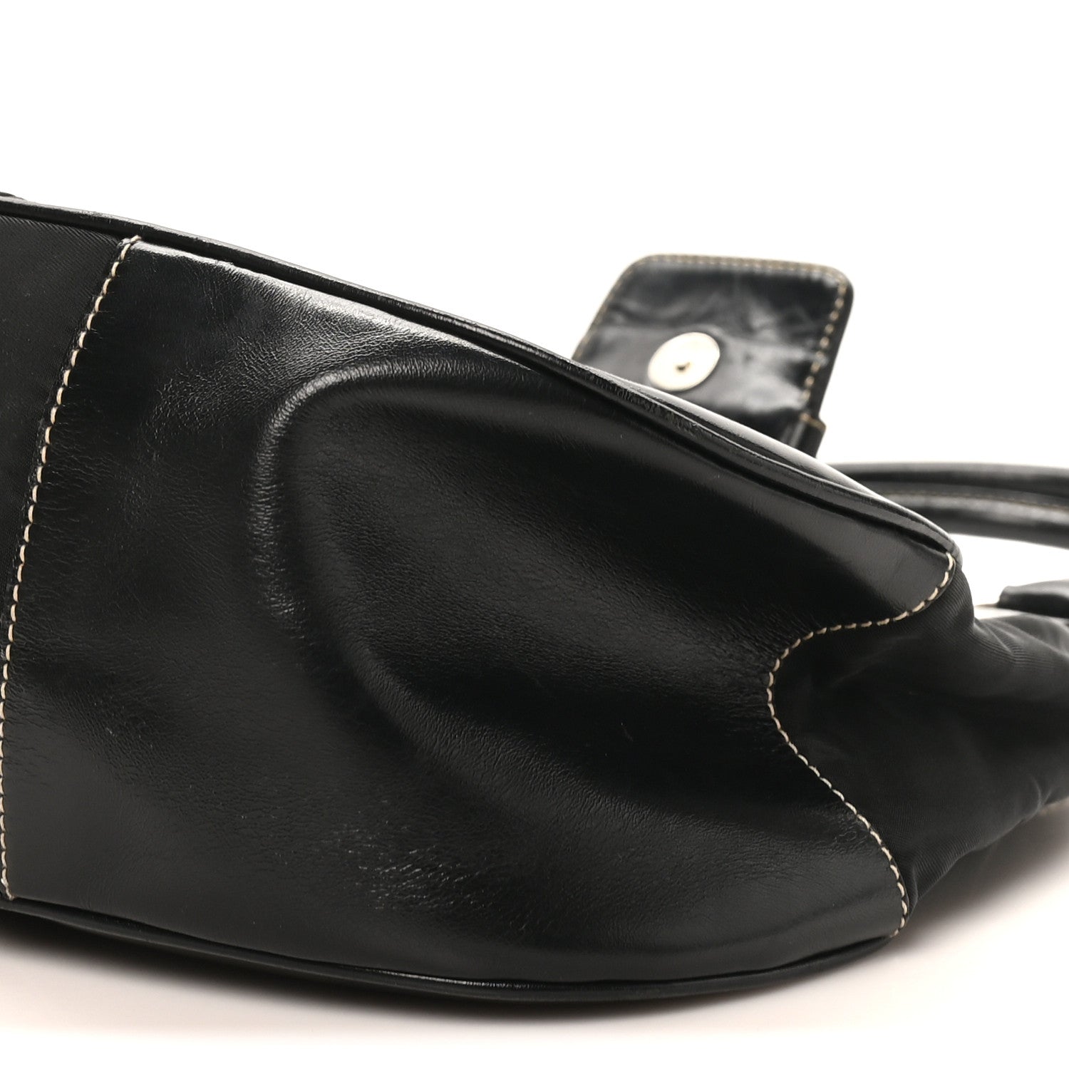 Tessuto Nylon Moon Shoulder Bag Black