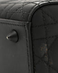 Ultra Matte Calfskin Cannage Small My ABCD1OR Lady D1OR Black