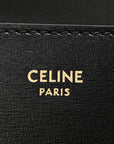 Shiny Calfskin Triomphe Margo Wallet on Chain Black
