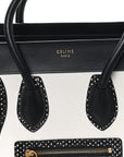 Polka Dot Snakeskin Smooth Calfskin Micro Luggage Black White