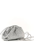 Metallic Fabric Bubble Wrap The Mini Pouch Silver