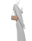 Calfskin Quilted Perfect Fit Wallet On Chain WOC Beige