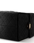 Washed Denim Quilted Medium CHNL 25 Handbag Black