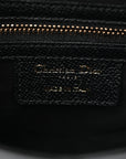 Grained Calfskin Saddle Bag With Strap Black