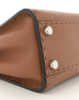 Cuoio Romano Selleria Bi-Color Mini Peekaboo Iconic Satchel Mou Milk