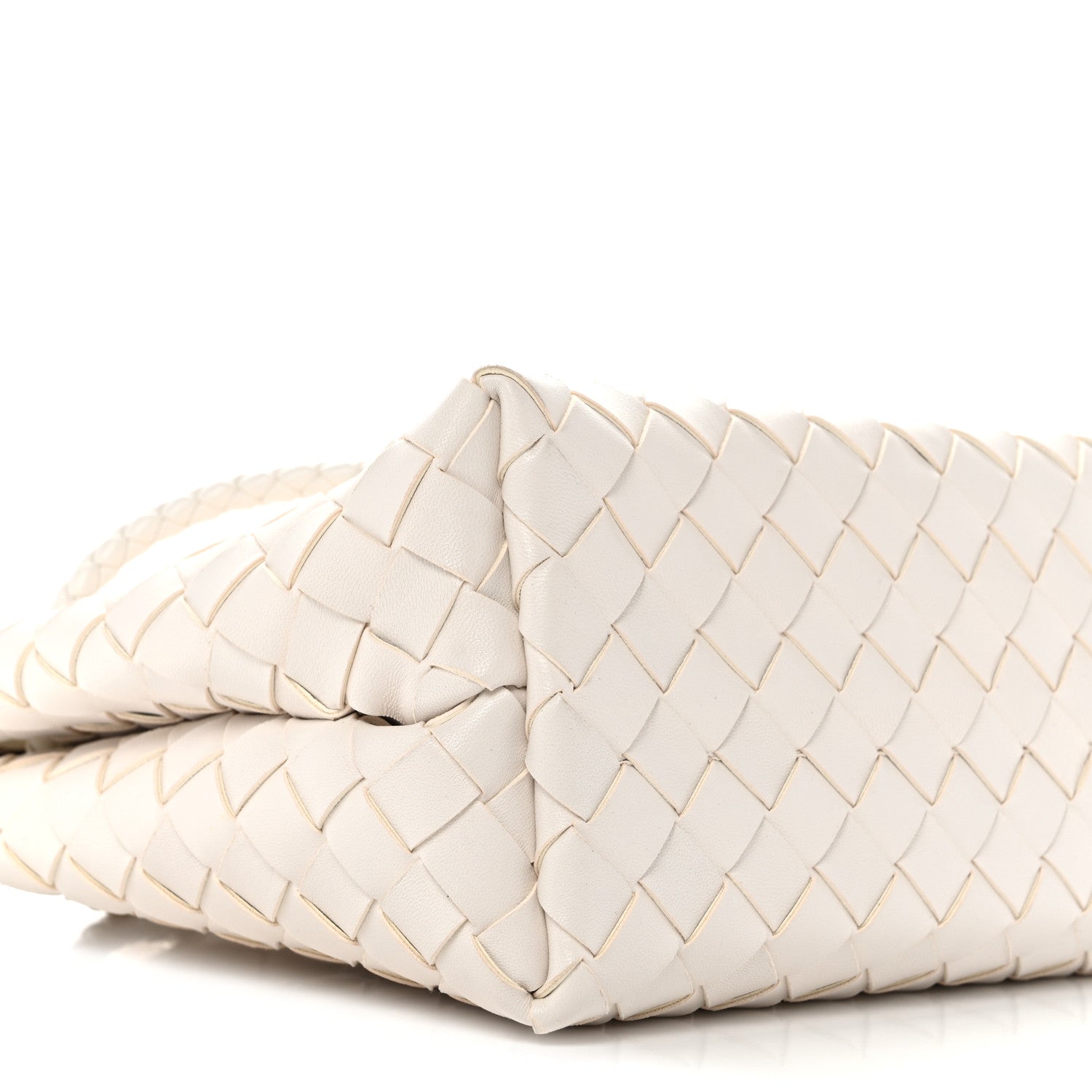 Nappa Intrecciato Small Andiamo Shoulder Bag White