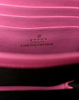 Calfskin Floral Print Mini Dionysus Chain Wallet Ivory Pink
