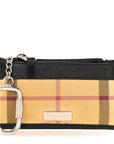 House Check Key Coin Case Black