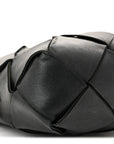 Lambskin Maxi Intrecciato Mini Cassette Camera Bag Black