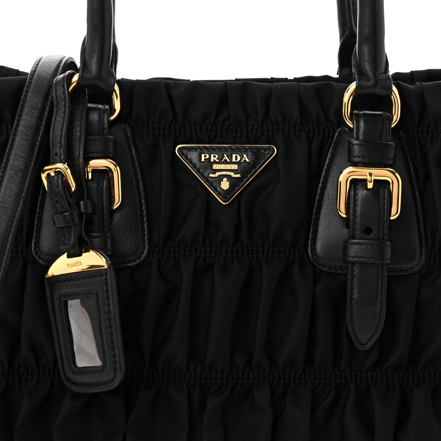 Tessuto Nylon Gaufre Tote Black