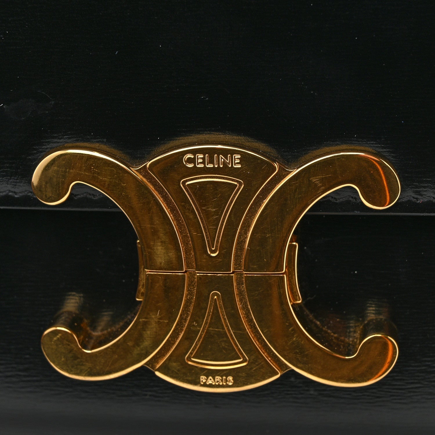 Shiny Calfskin Teen Triomphe Black