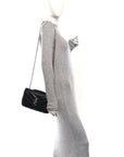 Lambskin Chevron Quilted Small LouLou Black