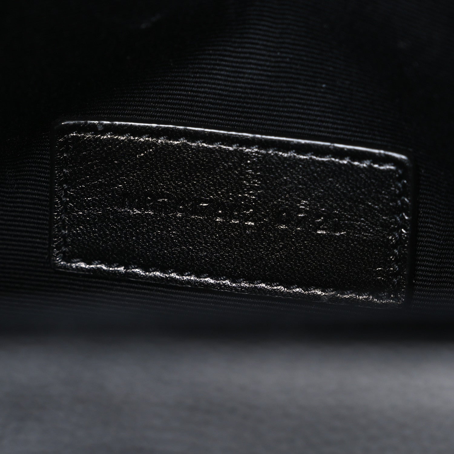 Grain De Poudre Matelasse Chevron Monogram Envelope Clutch Black