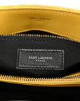 Suede Y Quilted Monogram Medium Loulou Chain Satchel Chartreuse