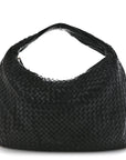 Nappa Intrecciato Large Veneta Hobo Black