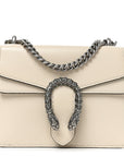 Textured Calfskin Crystal Mini Dionysus Shoulder Bag Mystic White