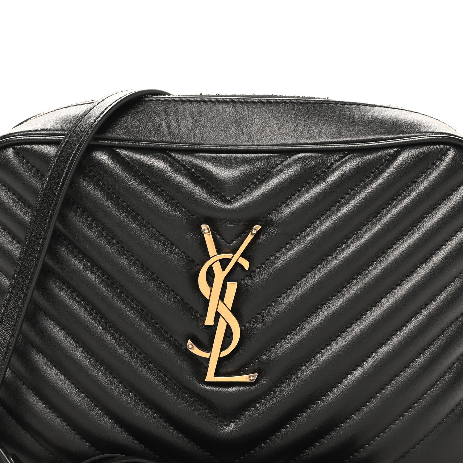 Calfskin Matelasse Monogram Lou Camera Bag Black
