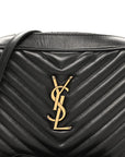 Calfskin Matelasse Monogram Lou Camera Bag Black