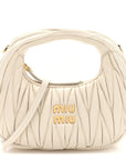 Nappa Matelasse Mini Wander Hobo White