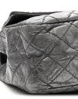 Metallic Aged Calfskin Quilted 2.55 Reissue 226 Flap Dark Silver