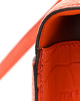 Matte Alligator Constance 18 Rouge Indien