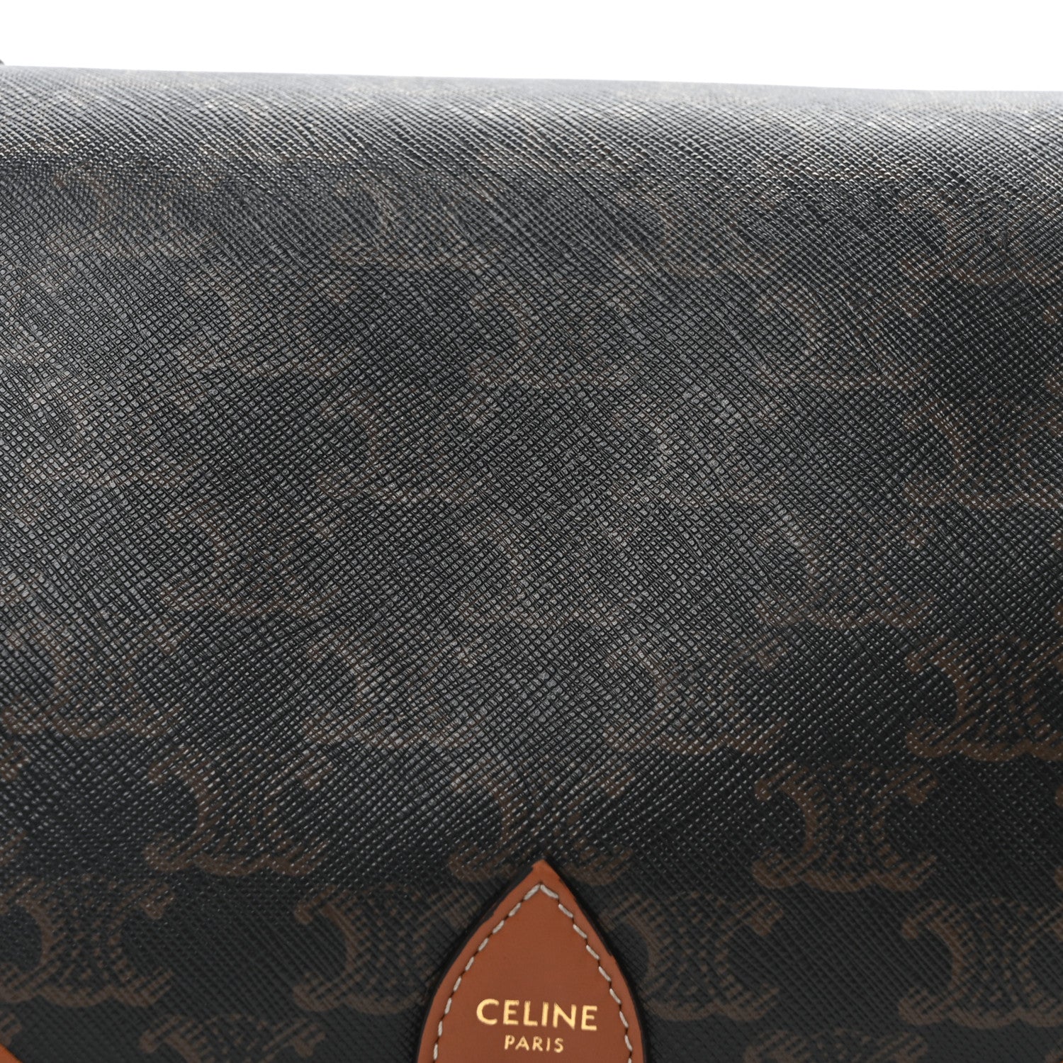 Triomphe Canvas Medium Folco Bag Tan