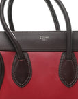 Satin Calfskin Mini Tri-Color Luggage Blood
