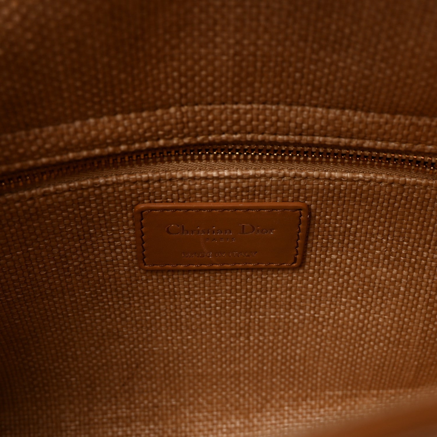 Raffia Medium Lady D1OR Bag Beige