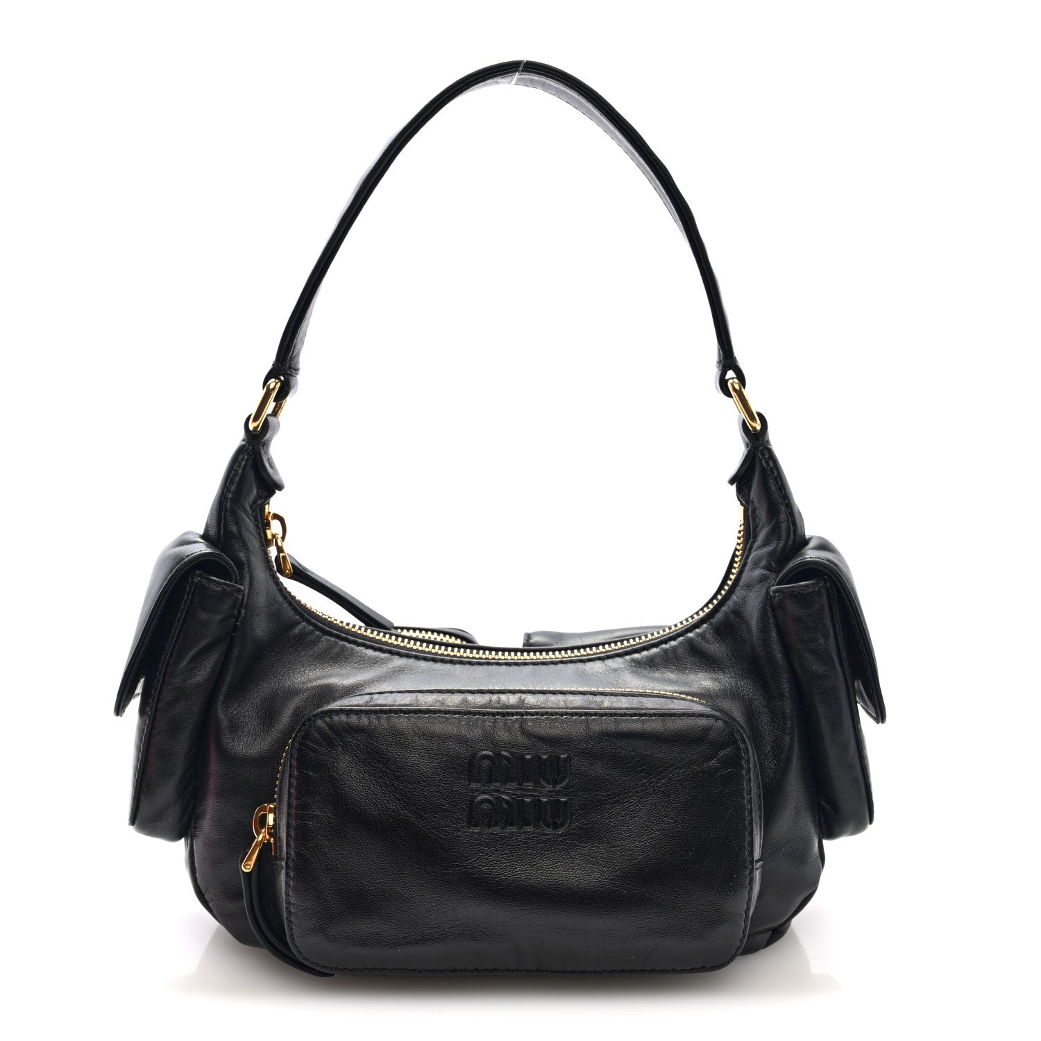 Nappa Multi Pocket Hobo Black