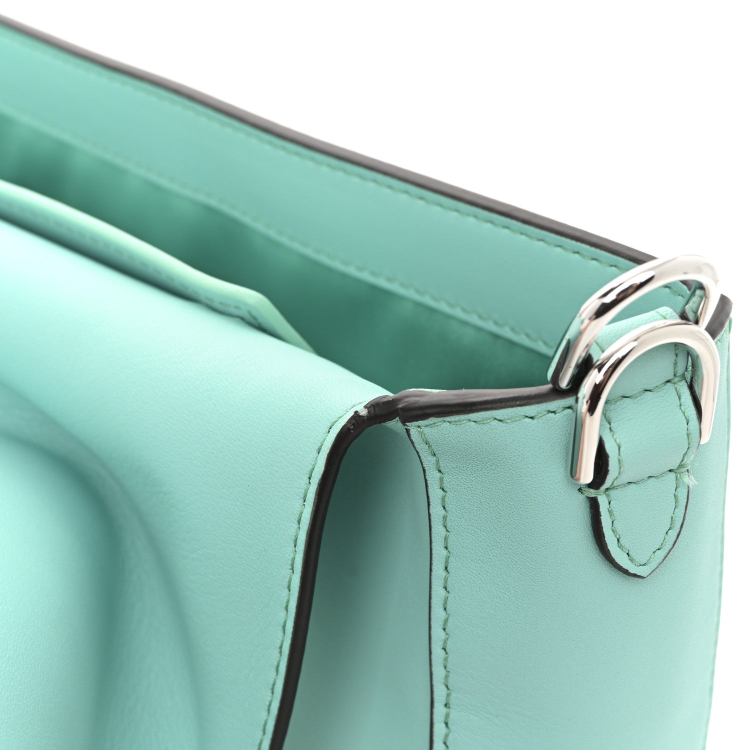 X TIFFANY Nappa Silver Baguette Blue Tiffany Silver