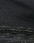 Cotton Canvas Calfskin Logo Print Navy Cabas XS Black White