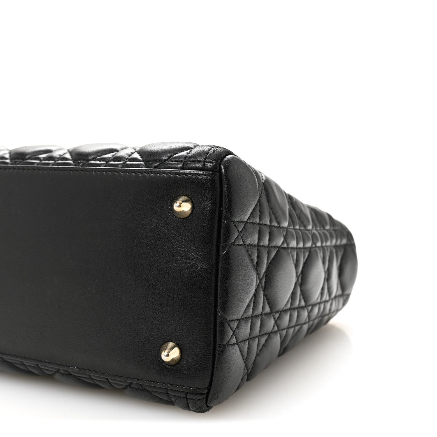 Lambskin Cannage Medium Lady D1OR Black