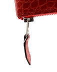 Shiny Alligator Azap Wallet Geranium