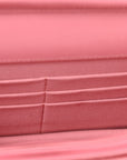 Caviar Quilted Wallet on Chain WOC Pink