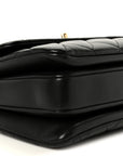 Lambskin Quilted Small Trendy CC Dual Handle Flap Bag Black