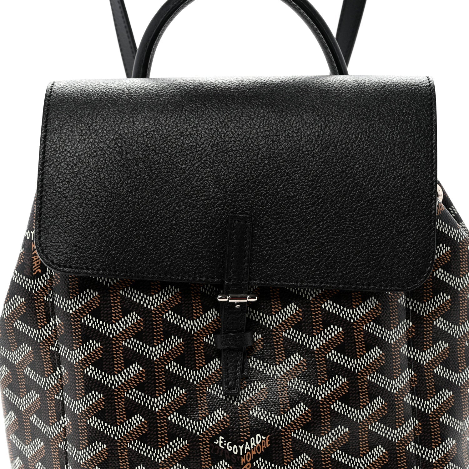 Goyardine Calfskin Mini Alpin Backpack Black